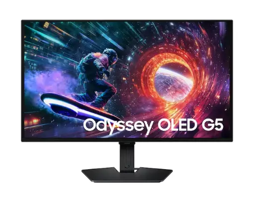 Samsung Odyssey OLED G5 LS27FG502SMXUE  27" Gaming Monitor  QHD (2560×1440) QD-OLED  180 Hz 0.03 ms Response Time HDR10 G-Sync & FreeSync Compatible 