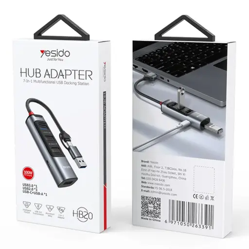 Yesido HB20 5in2 1 Adet USB 3.0