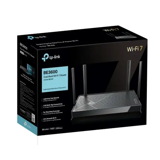 TP-Link Archer BE3600 BE230 Dual-Band Wi-Fi 7 Router