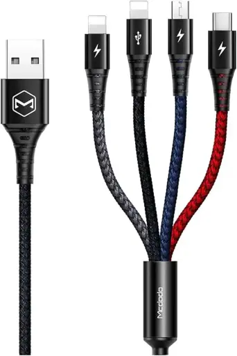 [NQ2898] mcdodo 4 in 1 LED Multi Charger Cable