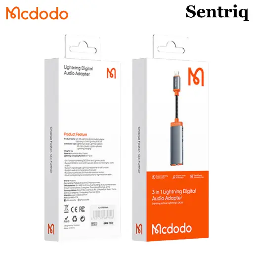 [NQ1662] Mcdodo CA-0950 3in1 Lightning To 2xLightning & 1x3.5mm Jack