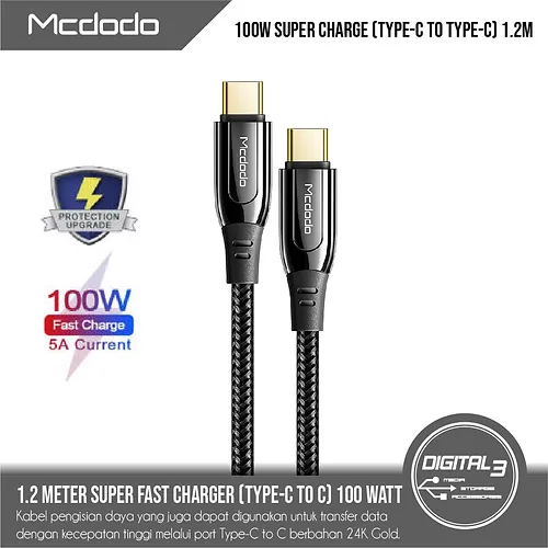 [NQ1664] Mcdodo CA-8120 100 w Type-C To Type-C
