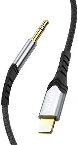 [NQ2487] WIWU 3.5mm Audio Stereo Cable To Lightning 1.5m - Black