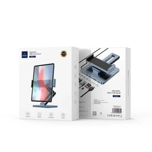 [NQ2532] Wiwu AH801 8in1 HDMI (4K@60Hz) Adjustable Tablet Stand