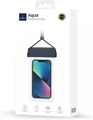 [NQ2490] WIWU AQUA WATERPROOF BAG FOR MOBILE PHONE - BLACK