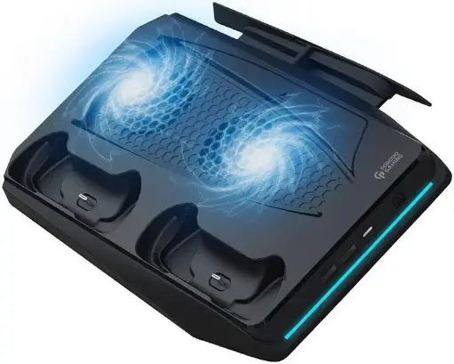 [NQ1970] Porodo Cooling And Charging HUB 3-Level Fan Speed Touch Control PS5 Holder