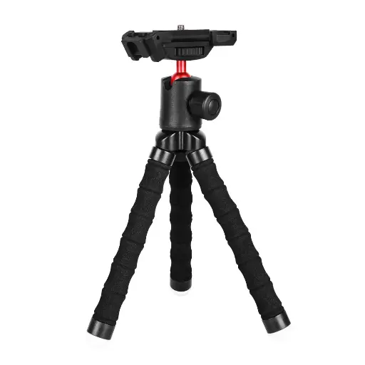[NQ1985] Porodo Table Tripod with Phone Holder - Black