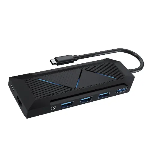 [NQ1986] Porodo Universal 9 in 1 USB-C Hub Gamers Edition