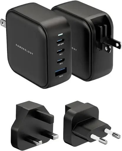 [NQ1993] Powerology 100W Triple PD + 1 QC3.0 World Travel Kit