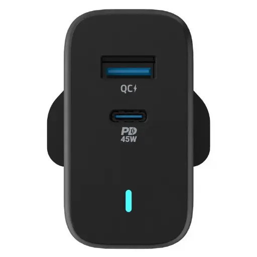 [NQ1994] Powerology 63W Ultra-Quick GaN Charger 45W PD & USB-A Quick Charge 18W QC3.0