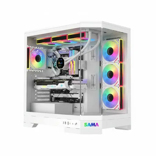 [NQ2173] SAMA 3021 Mid Tower Case ATX - WHITE 
