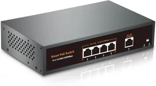 [NQ2981] switch poe 4p gb 1u 1f 100w