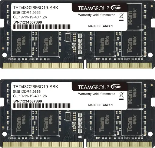 [NQ2354] TEAM GROUP DDR4 2X8GB 16GB 2666MHZ LAPTOP RAM KIT
