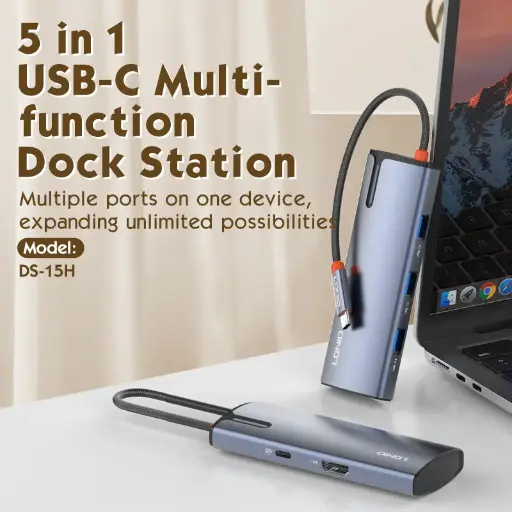 [NQ1239] LDNIO 5 In 1 Usb C Dock Station DS-15H