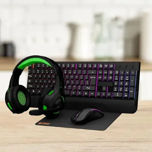 [NQ1982] Porodo PDX213-BK 4 in 1 Gaming Starter Kit