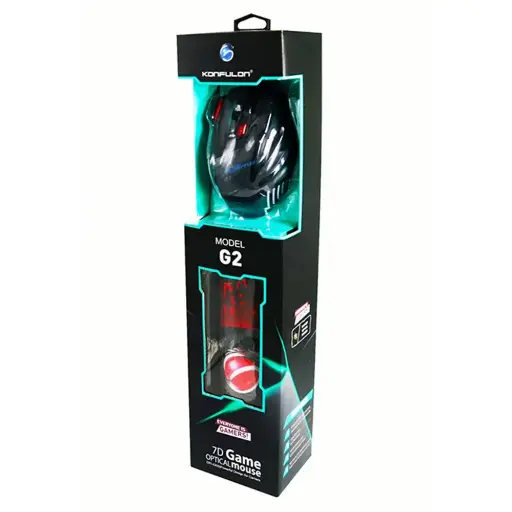 [NQ1235] Konfulon G2 RGB Illuminated Wired Gamer Mouse + Mouse Pad