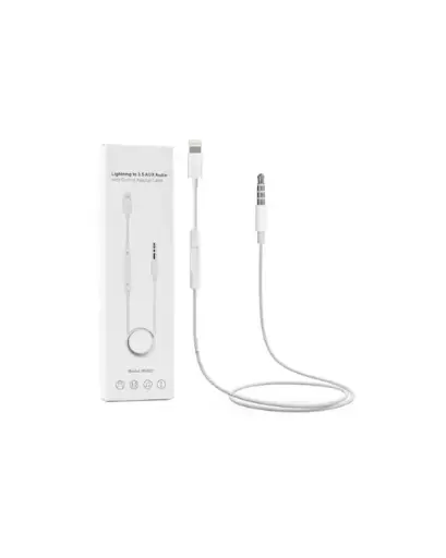 [NQ158] Adaptador Lightning para Jack 3.5 mm Branco TO AUX MH021