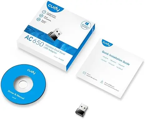 [NQ563] CUDY ADAPTER AC650 WIRELESS DUAL BAND USB ADAPTER WU650