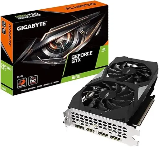 [NQ901] Gigabyte Gv-N1660OC-6GD GeForce GTX 1660 OC 6G Graphics Card 2X Windforce Fans 6GB