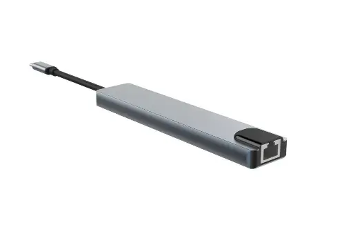 [NQ913] Green 8 in 1 USB-C Hub 4K - Gray