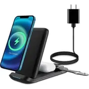 [NQ630] DIGITPLUS 3 IN 1 Wireless Charger Black WL12