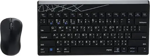 [NQ14]  RAPOO KBM WL BT 8000M Combo Mouse+Keyboard 