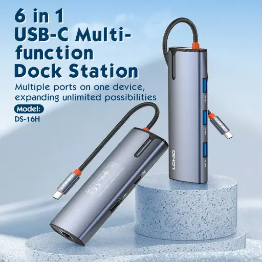 [NQ1247] LDNIO DS-16H 6 In 1 USB C Docking Station