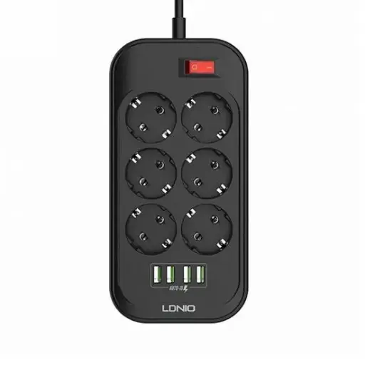 [NQ1348] Ldnio Strip 2500W 6 Power Socket 4 USB 17W 2M