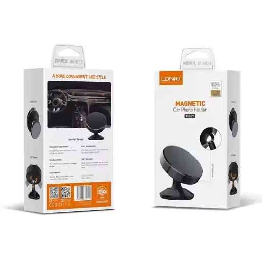 [NQ1649] Magnetic car holder for phone LDNIO MG09 (black)