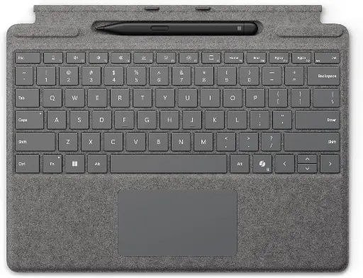 [NQ1755] Microsoft Surface Pro New Keyboard En/Ar + Slim Pen Bundle Platinum