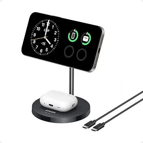 [NQ107] ANKER MAGGO 2-IN-1 MAGNETIC BATTERY STAND BUNDLE UK CHARGER