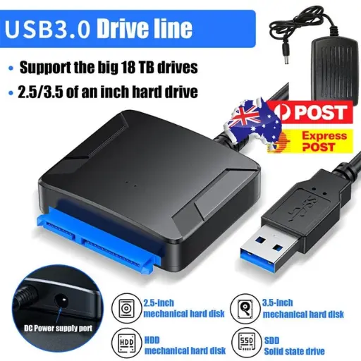 [000000034609] USB 3.1 TYPE C TO SATA 2.5 HARD DRIVE ADAPTER