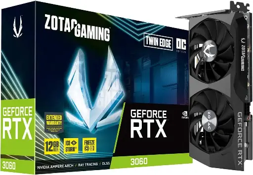[NQ2736] ZOTAC GAMING RTX 3060 TWIN EDGE 12GB GDDR6 192BIT GRAPHIC Card