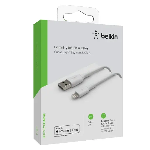 [NQ426] Belkin Kabllo USB-A - Lightning, M/M, MFi, 3m