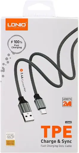 [NQ2886] ldnio ls442 type-c to usb a mobile phone fast charging data cable