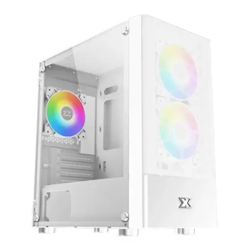 [NQ3013] xigmatek oero rgb mid tower case - white+ black