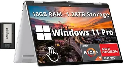 [NS208] HP Envy x360  Ryzen 7 8840HS  16GB DDR5 RAM 1TB SSD 14"2K  Touch Win 11
