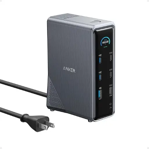 [NQ222] Anker Prime Charging Docking Station, 14-Port with 160W Max Output and Built-In GaN AC-DC Power