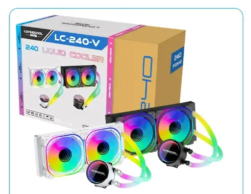 LOVINGCOOL LC-W240-V- 240mm RGB AIO Liquid Cooler WHITE