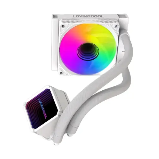 [NQ1319] LOVINGCOOL LC-W120-D- 120mm RGB AIO Liquid Cooler WHITE
