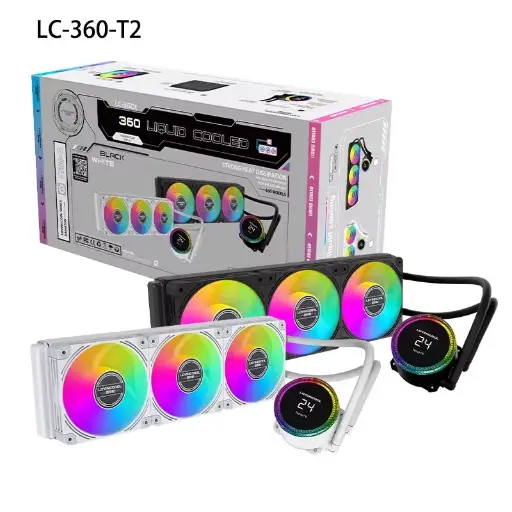 LOVINGCOOL LC-360-T2 360mm RGB AIO Liquid Cooler BLACK  & WHITE