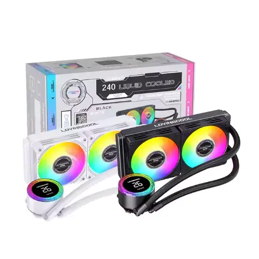 LOVINGCOOLLOV LC-B240 T2- 240mm RGB AIO Liquid Cooler BLACK & WHITE	