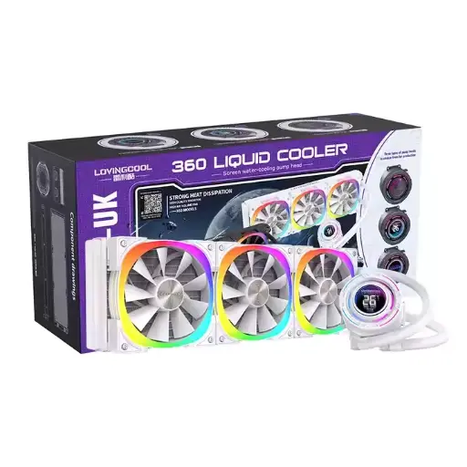 LOVINGCOOL LC-W360 UK- 360mm RGB AIO Liquid Cooler WHITE