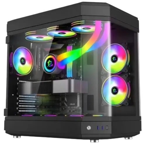 [NQ1419] Lovingcool  LC-1000 BLACK Tempered Glass  Case Full Tower Micro ATX ITX