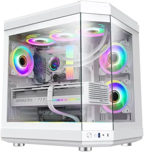 [NQ1420] Lovingcool  LC-1000 WHITE Tempered Glass  Case Full Tower Micro ATX ITX