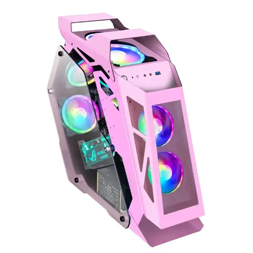 [NQ1464] Lovingcool RGB lc -55+ pink Case Middle Tower MATX ITX