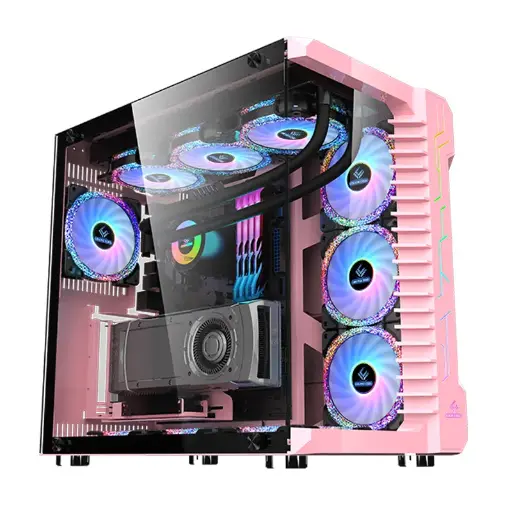 [NQ1451] Lovingcool Case UFOIII  pink  ATX/M-ATX Gaming PC Components Cases&Tower