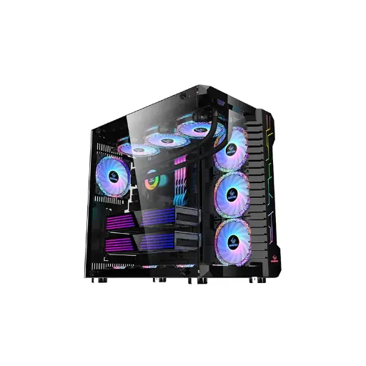 [NQ1449] Lovingcool Case UFOIII  BLACK ATX/M-ATX Gaming PC Components Cases&Tower
