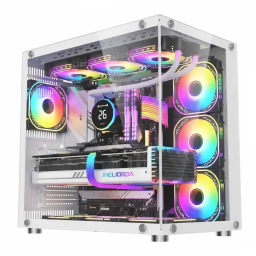 [NQ1460] Lovingcool Case UFOII Tempered Glass Mid Tower White  