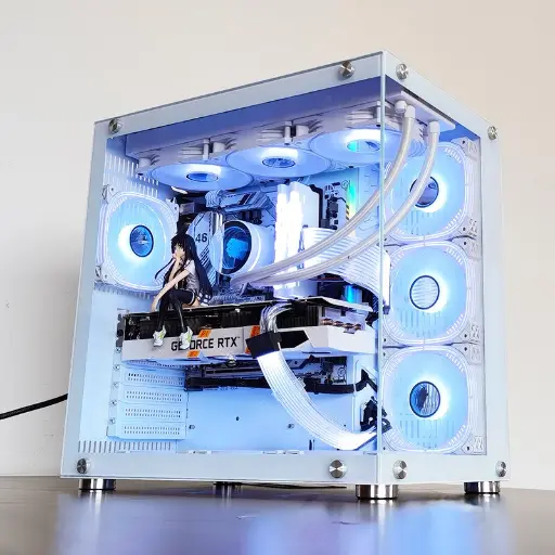 [NQ1460] Lovingcool Case ufoii Tempered Glass Mid Tower White  ITX/M-ATX/ATX